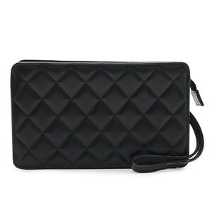 Chanel Coco Mark Matelassé Leather Pouch